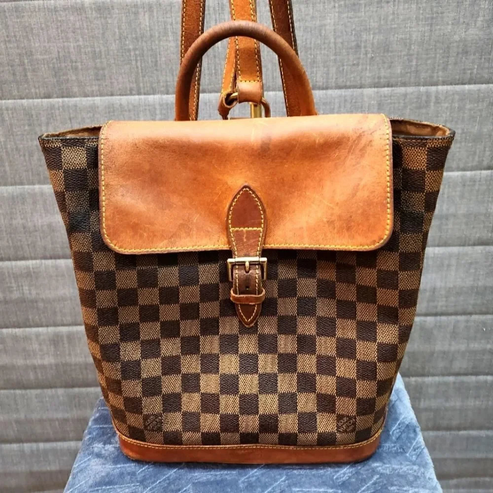louis vuitton backpack damier ebene soho Bag Brown Louis Vuitton Damier Canvas Soho